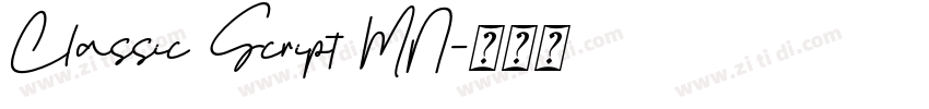 Classic Script MN字体转换